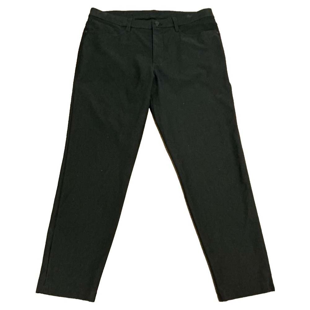 lululemon pants men 34x28 ABC Slim-Fit 5Pkt Pant Black Warpstream Preppy Luxury